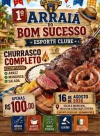 Bonsucesso do Bocajá promove festa neste domingo com espeto família e muitas atrações