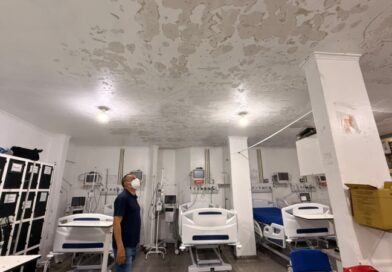 Cabral denuncia teto comprometido em área do Hospital da Vida